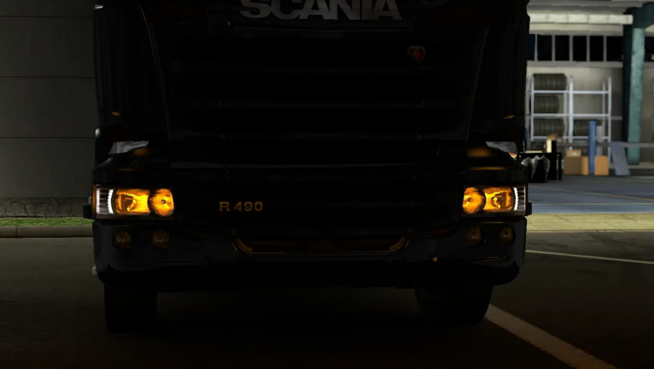 ets 2 mods Orange DRL Scania StreamLine 1.43
